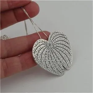 Lotus Pendant 925 sterling Silver Handmade Large Hadar Designers (H) SALE