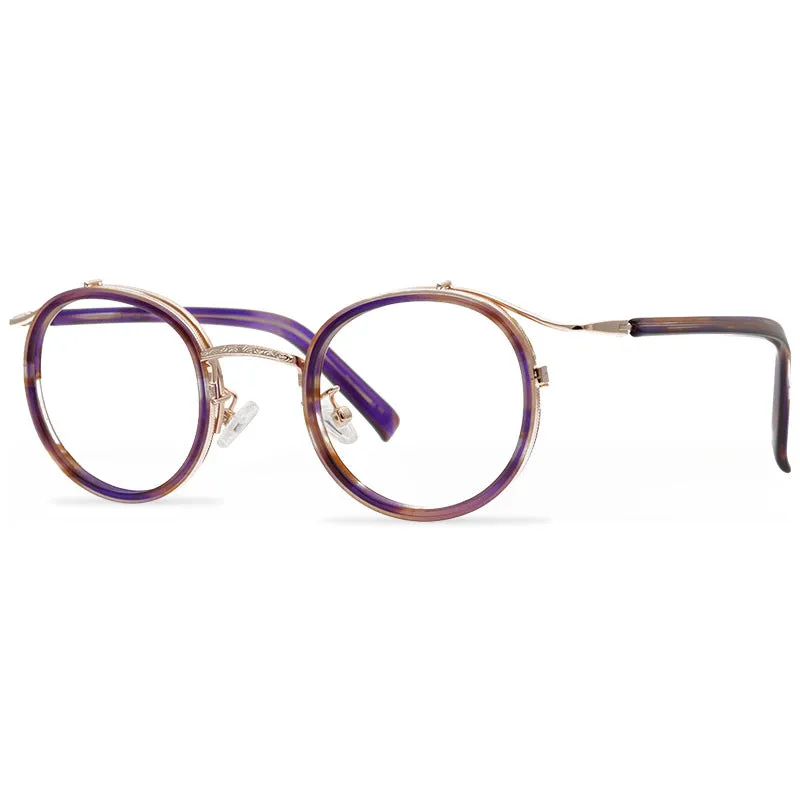 Lucian Titanium Round Glasses Frame