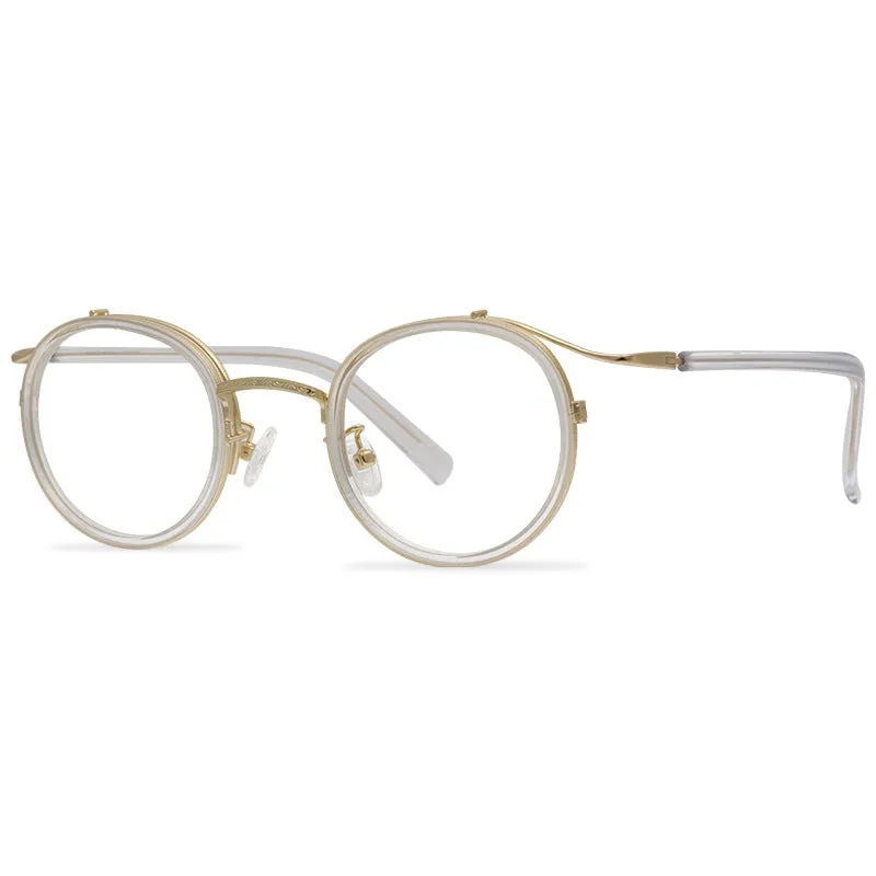 Lucian Titanium Round Glasses Frame
