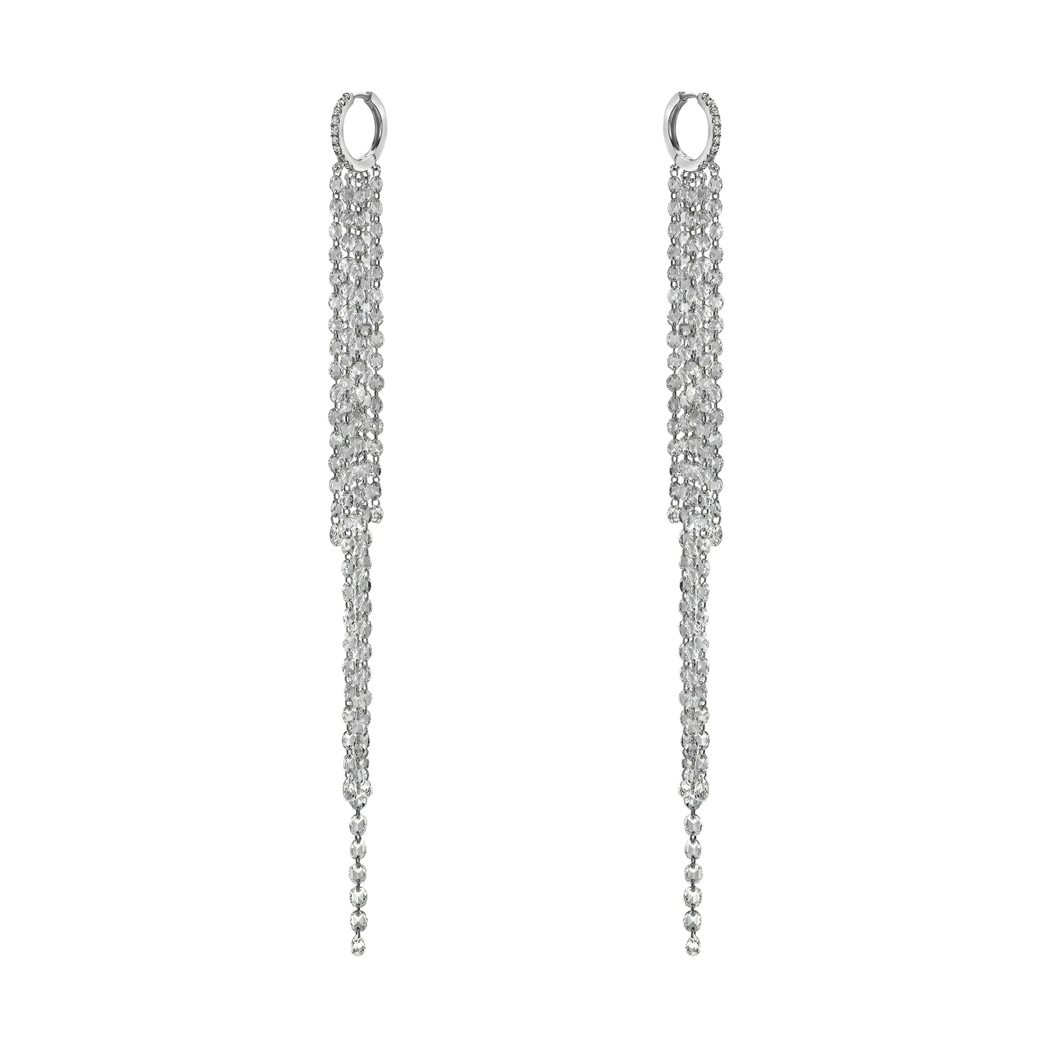 Lumière Rose Cut Diamond Duster Earrings
