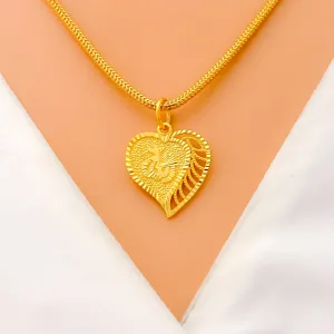 Luxurious Alluring 22k Gold Leaf Allah Pendant