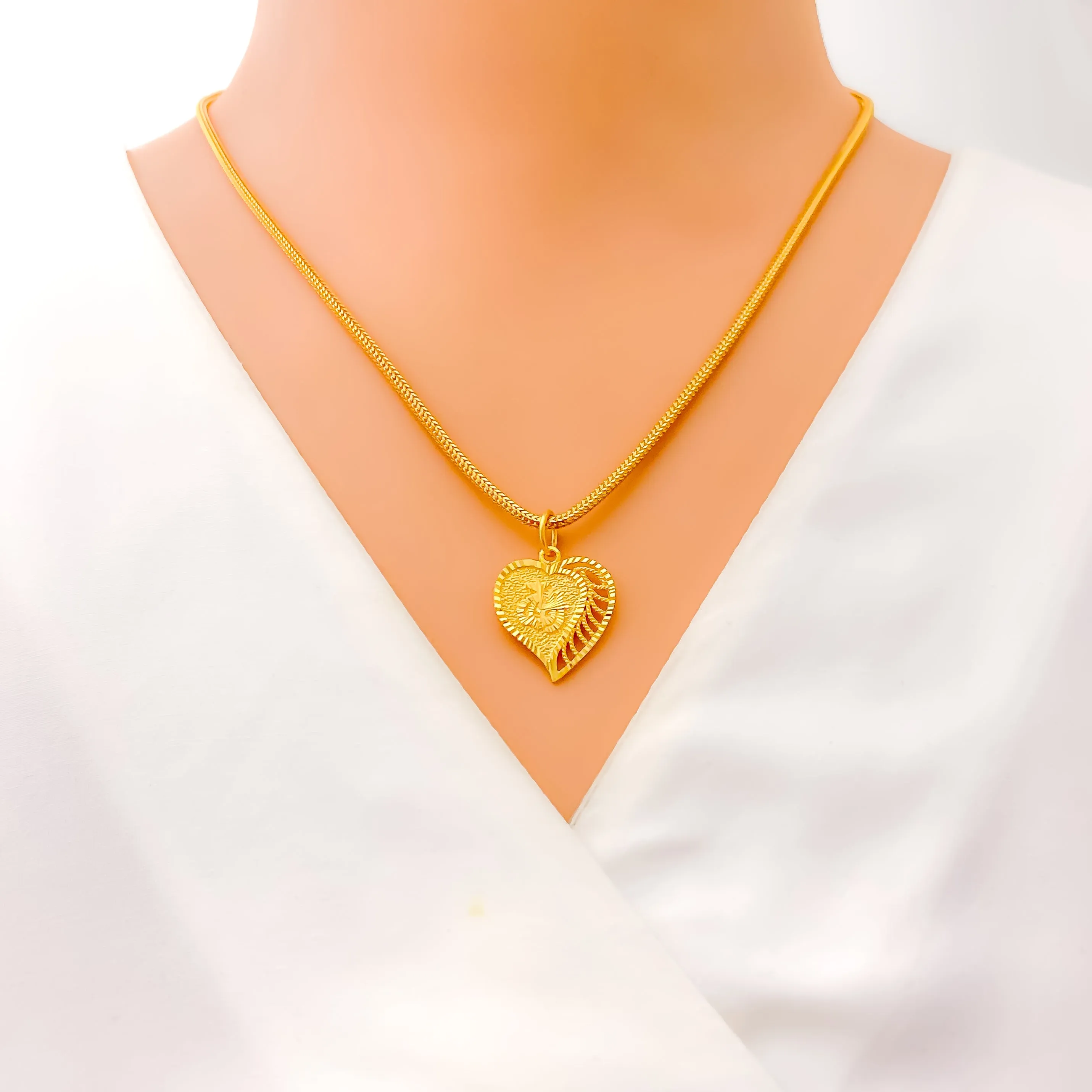 Luxurious Alluring 22k Gold Leaf Allah Pendant