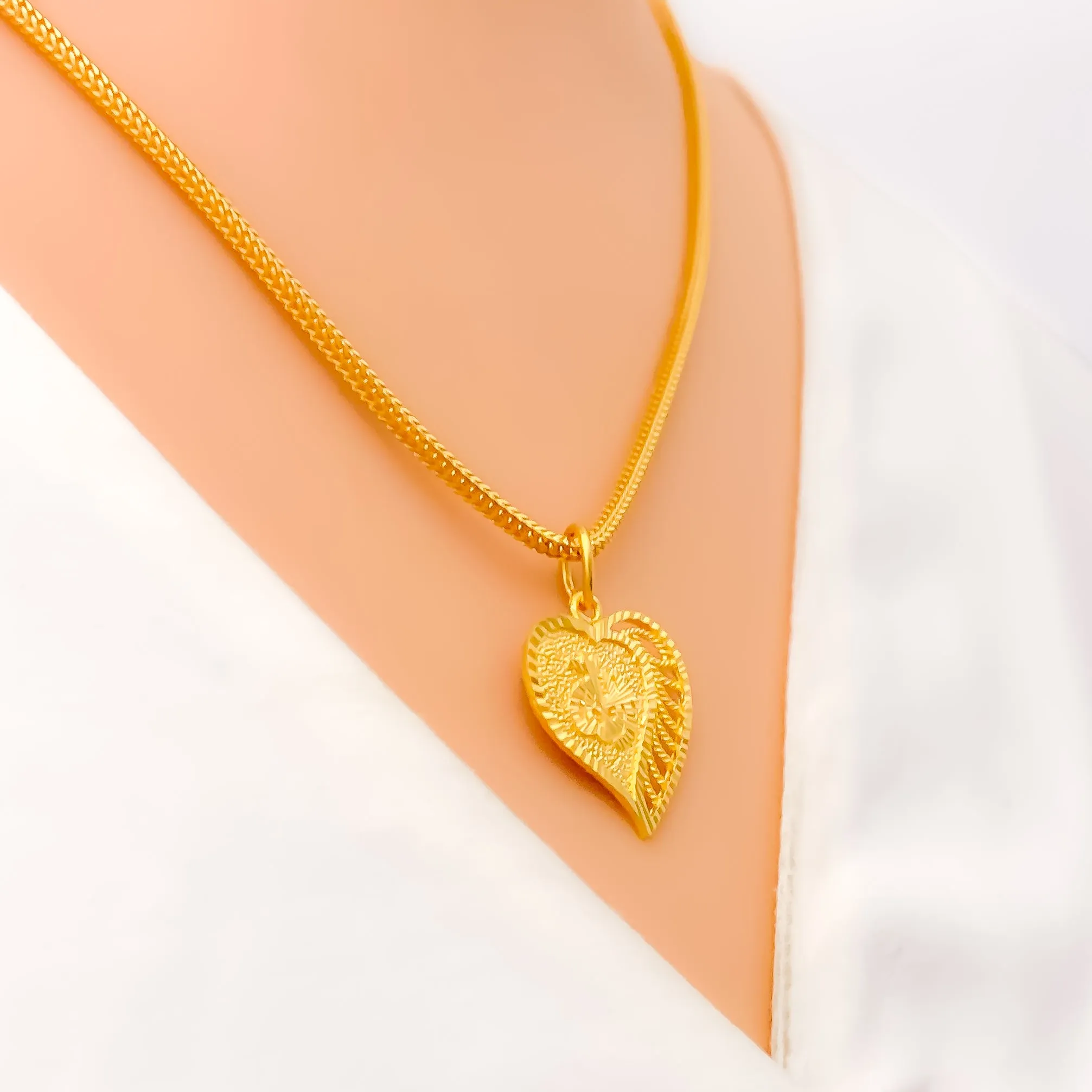 Luxurious Alluring 22k Gold Leaf Allah Pendant