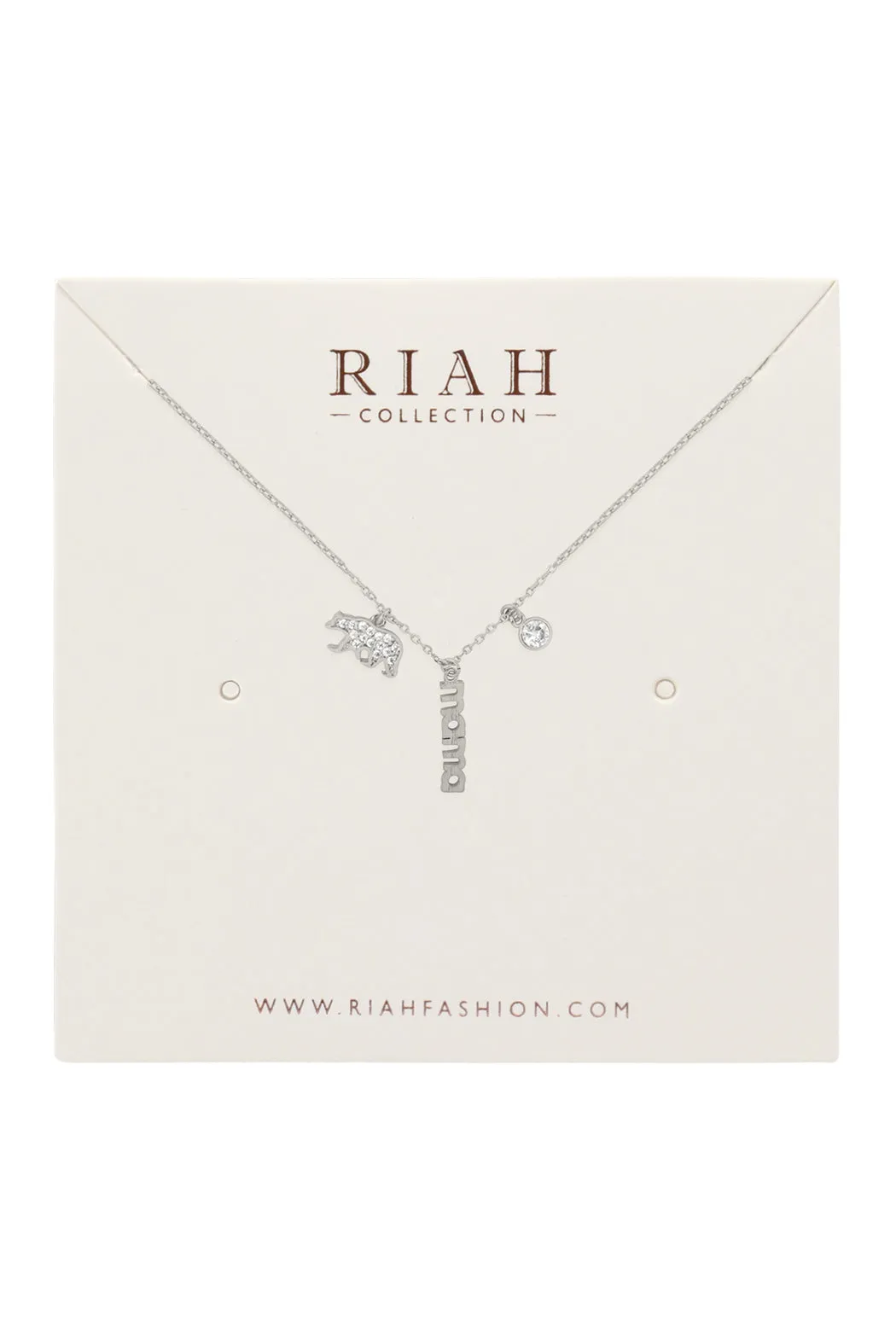 MAMA BEAR ZIRCONIA NECKLACE