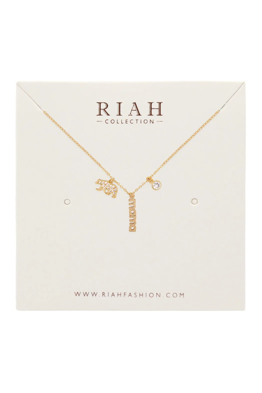 MAMA BEAR ZIRCONIA NECKLACE