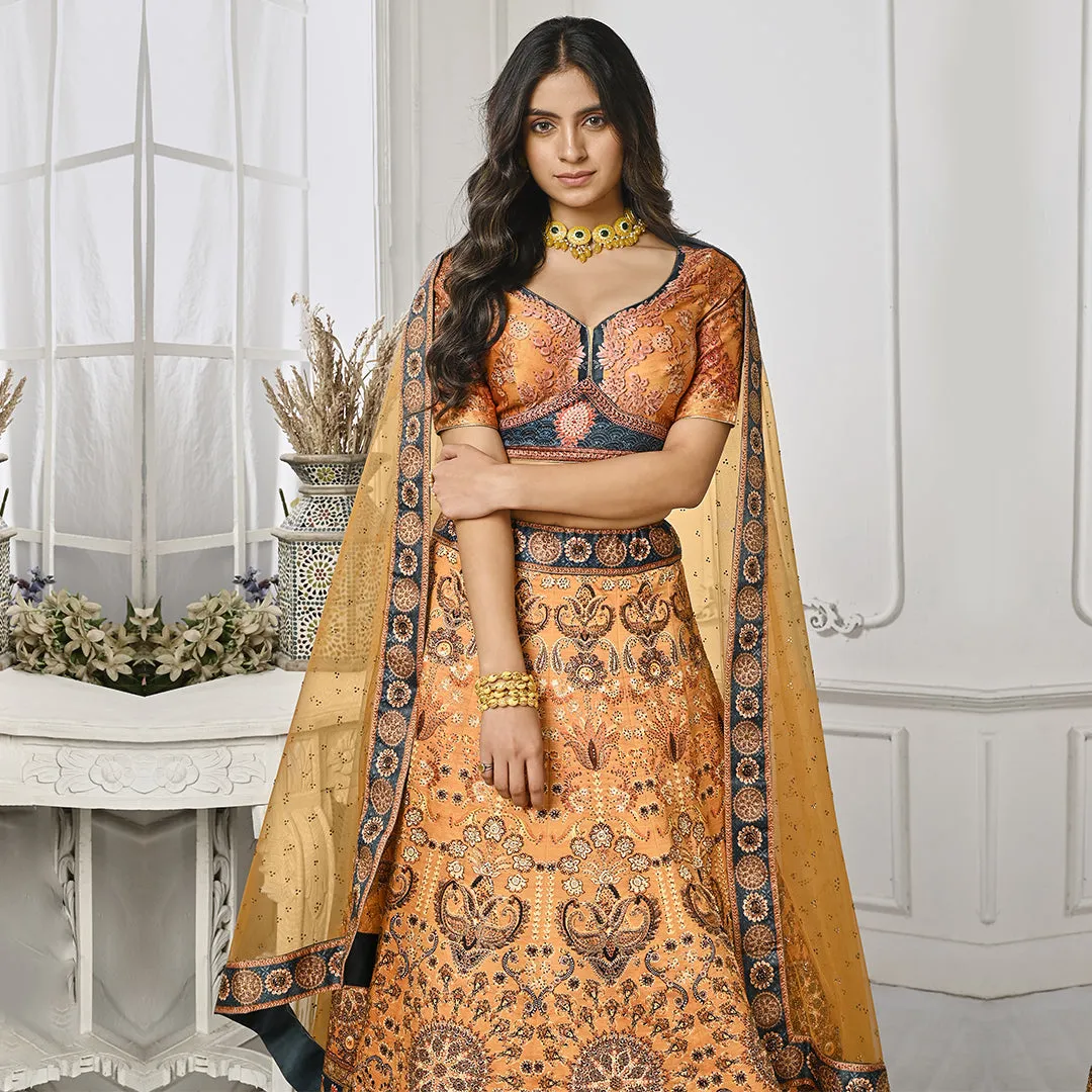 Mellow Custard Yellow Lehenga Set