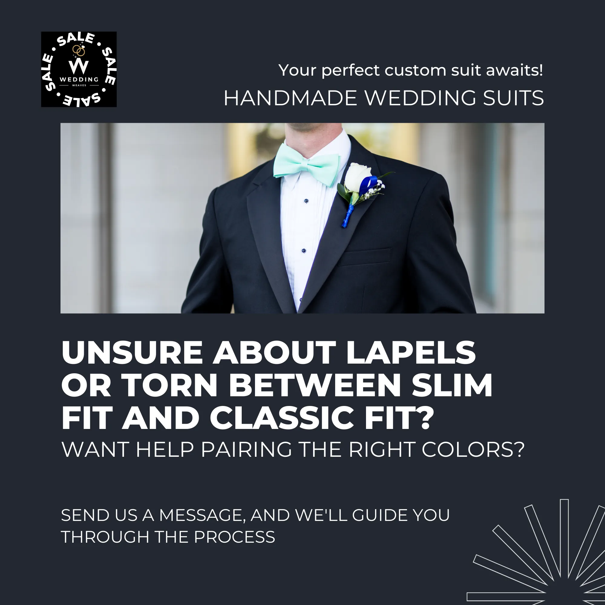 Men's Stylish Three-Piece Black Suit - Custom Made & Bespoke Wedding Suits