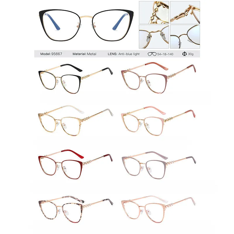 Metal Square Glasses Frames 95667