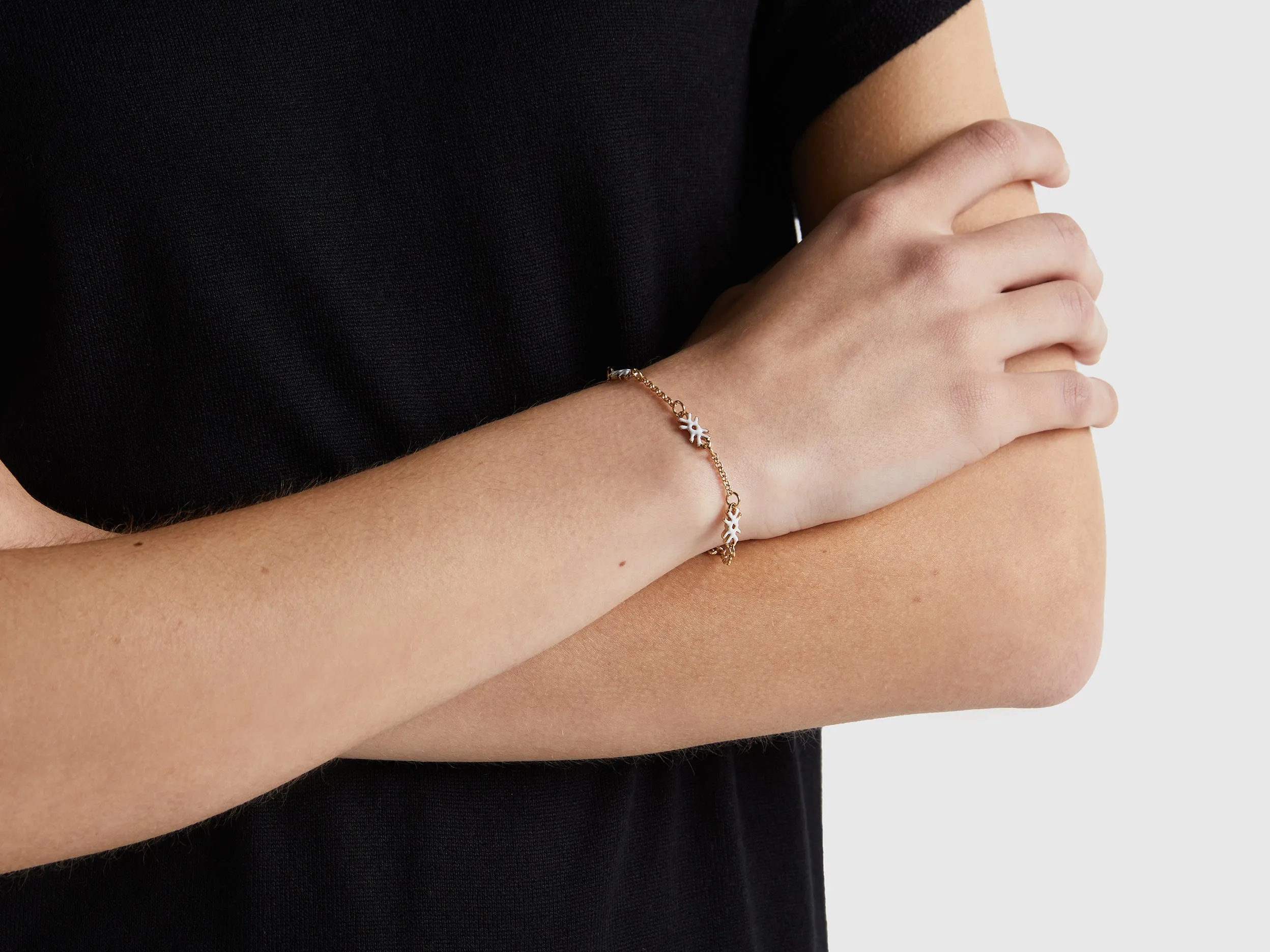 Metallic Bracelet with Logos