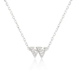 Micro-Pave Initial W Pendant
