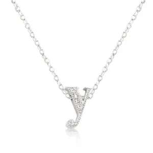 Micro-Pave Initial Y Pendant