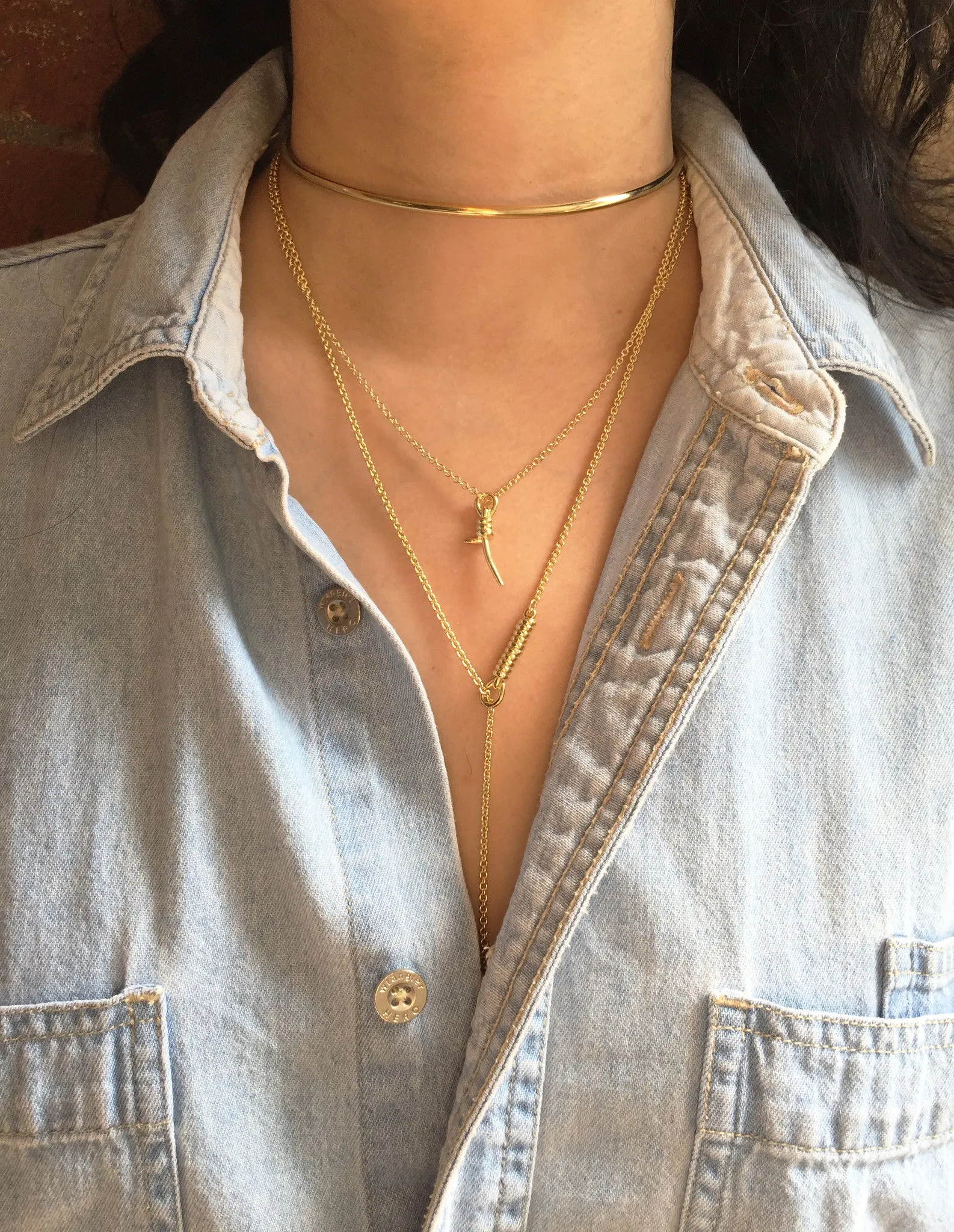 Mini Knot Necklace in Gold