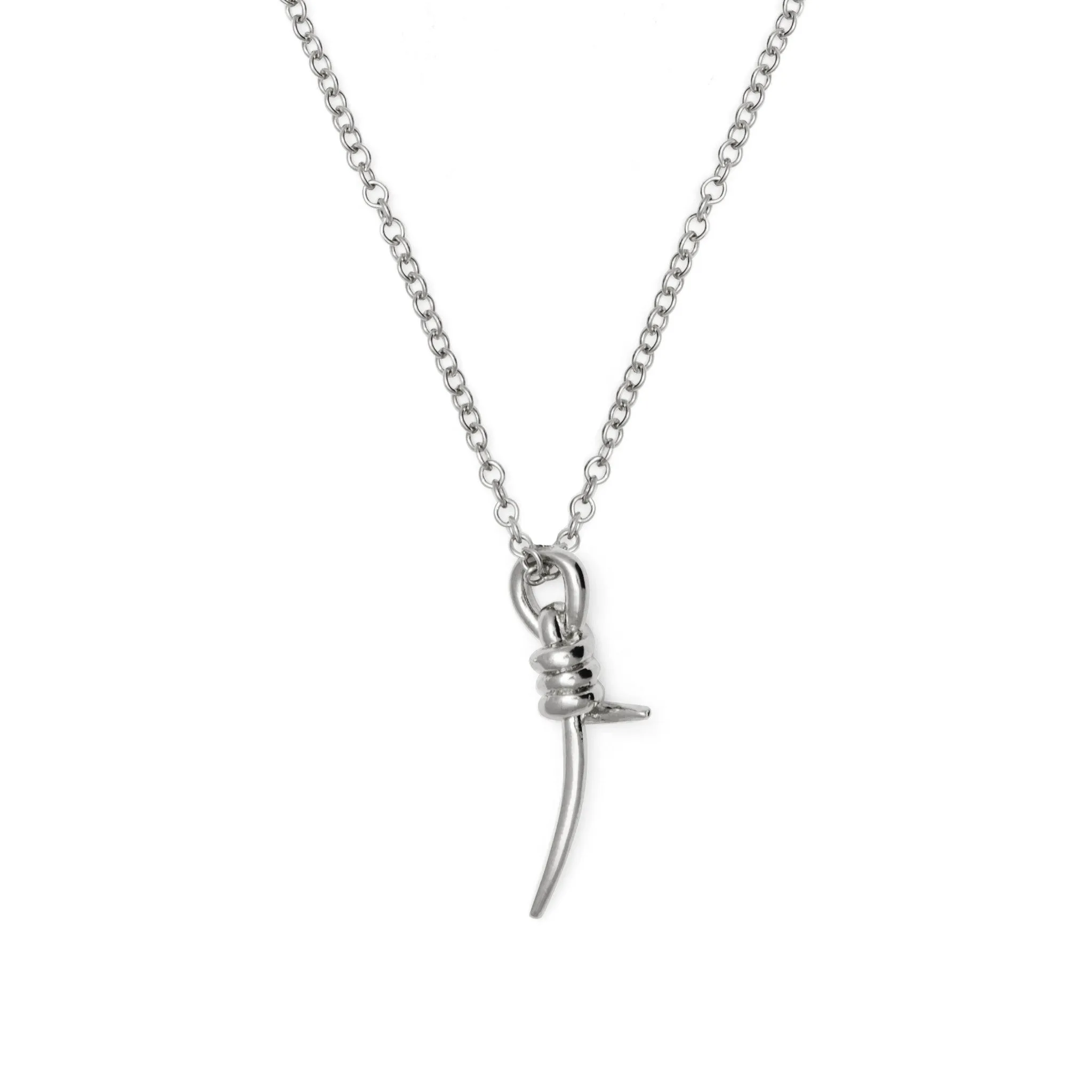Mini Knot Necklace in Silver