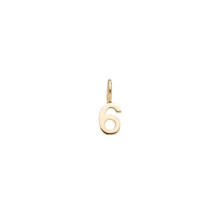 Mini Number 6 - Gold