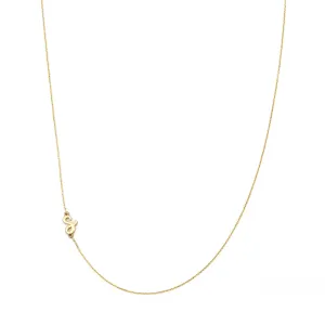 Mini Sideways Love Letter Necklace (Yellow Gold)