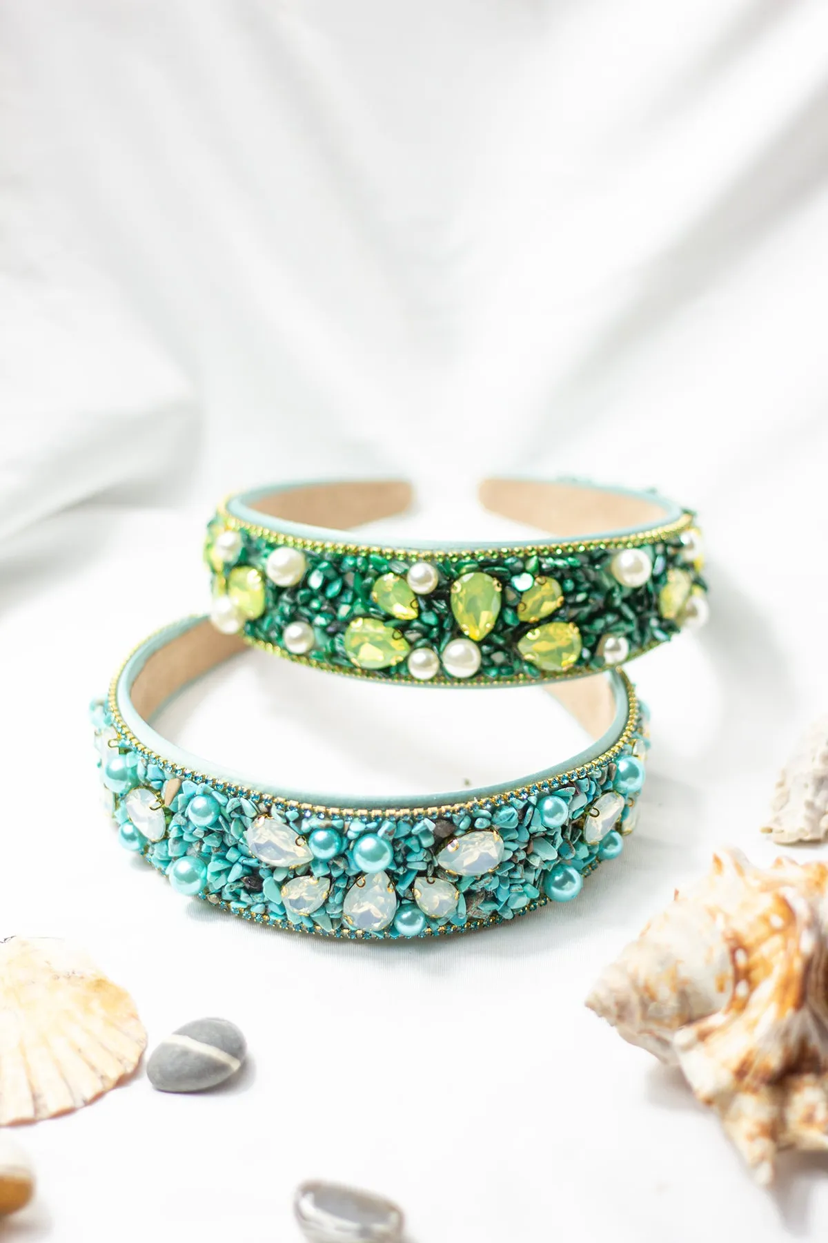 Mixed Shell Gem Texture Headband