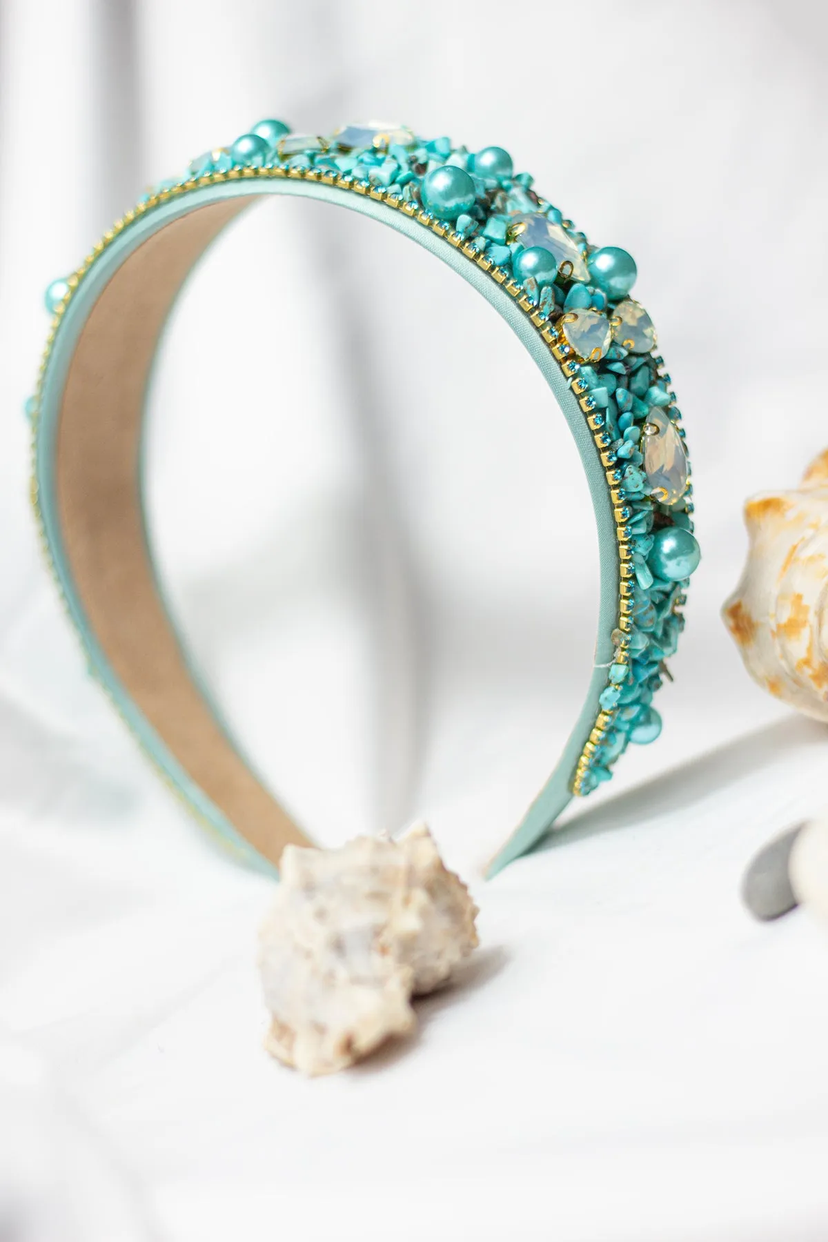 Mixed Shell Gem Texture Headband