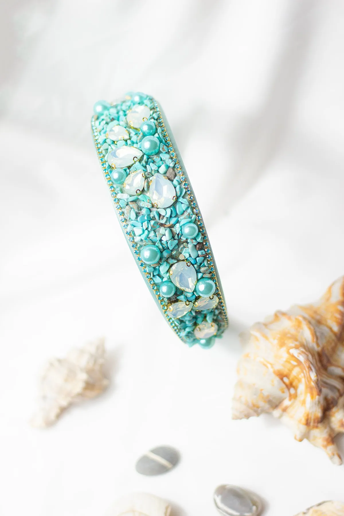 Mixed Shell Gem Texture Headband