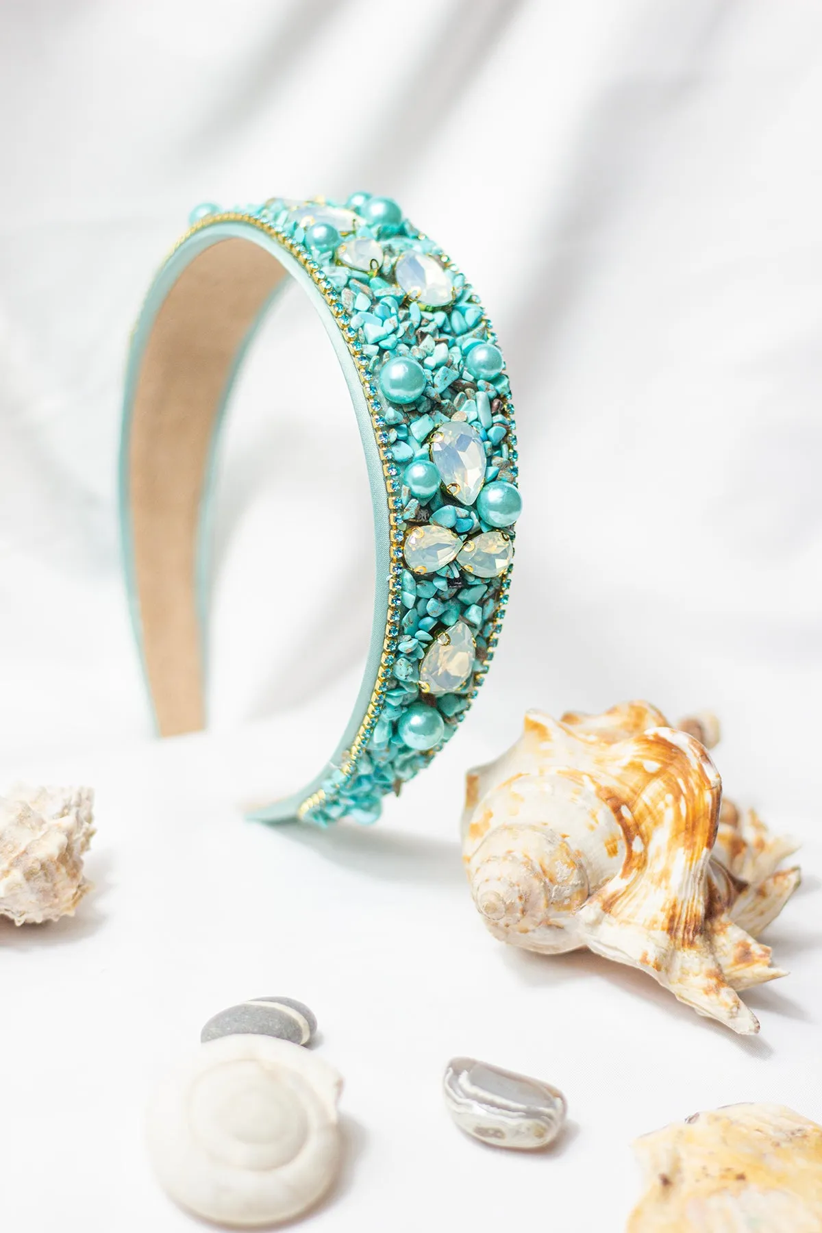 Mixed Shell Gem Texture Headband