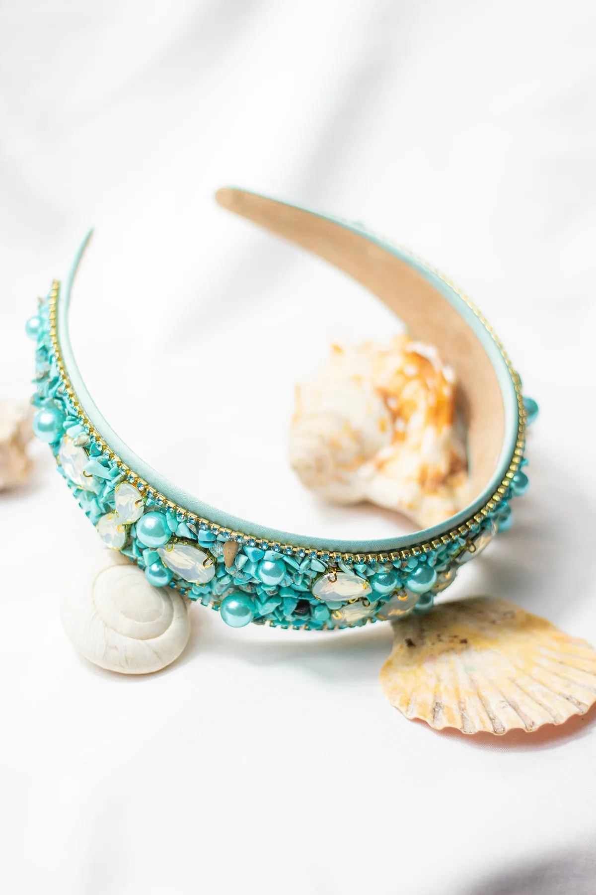 Mixed Shell Gem Texture Headband