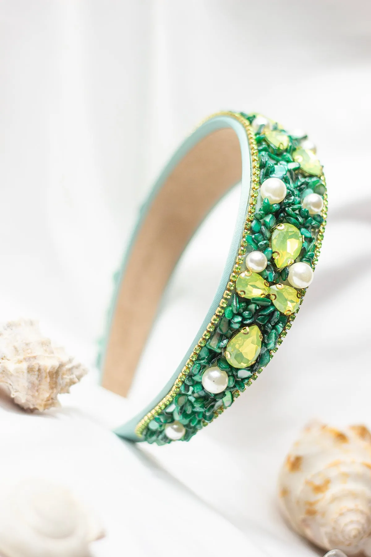 Mixed Shell Gem Texture Headband