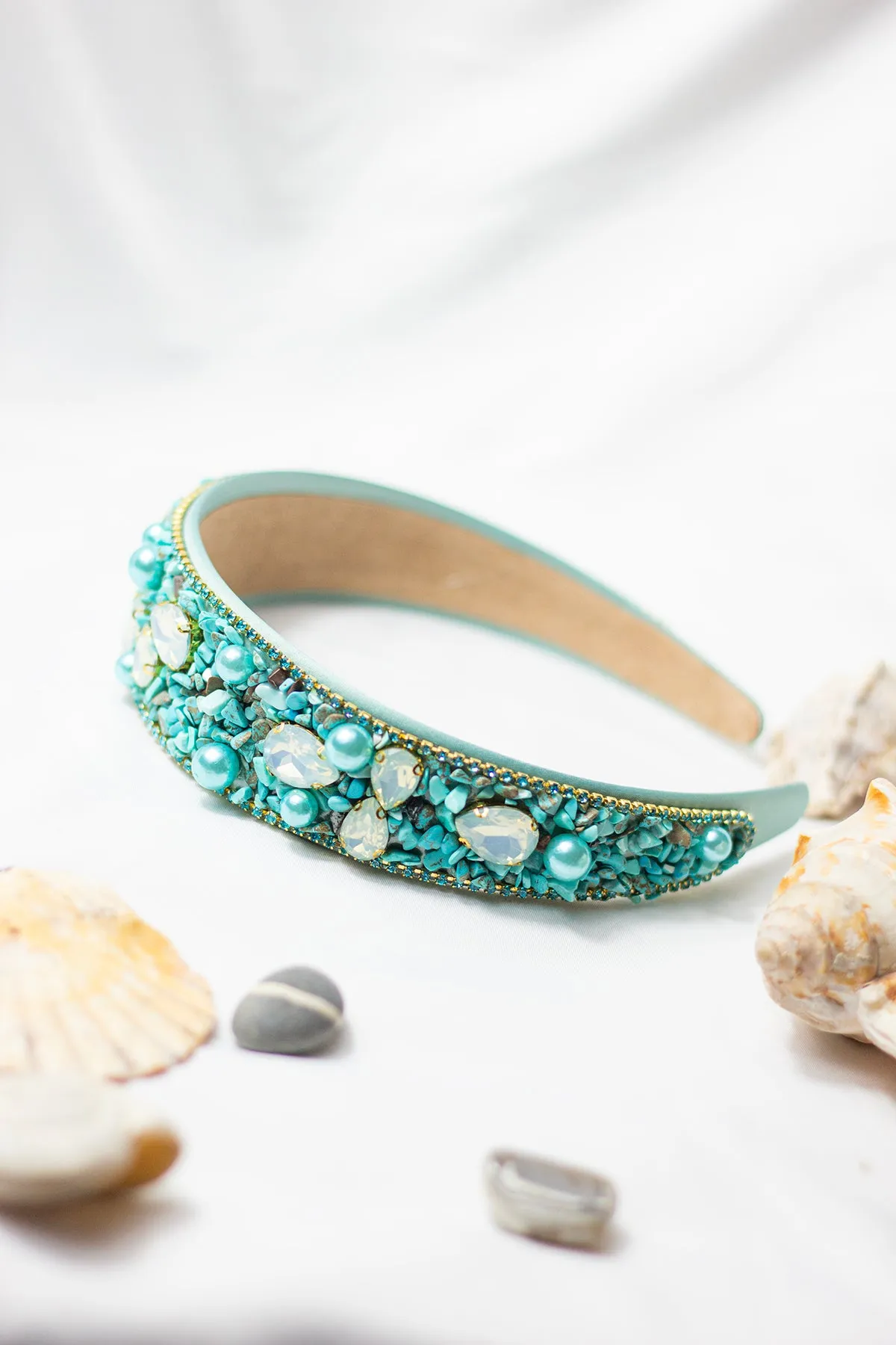 Mixed Shell Gem Texture Headband