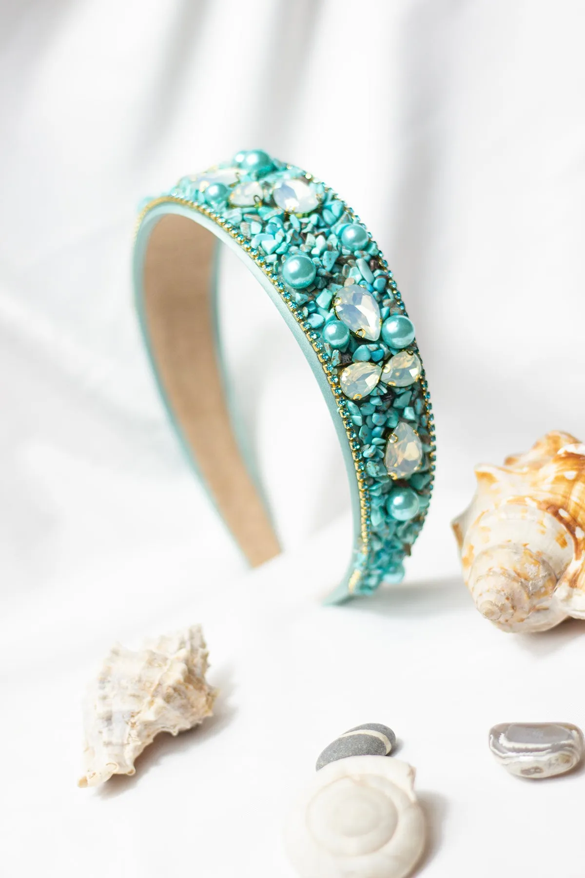 Mixed Shell Gem Texture Headband