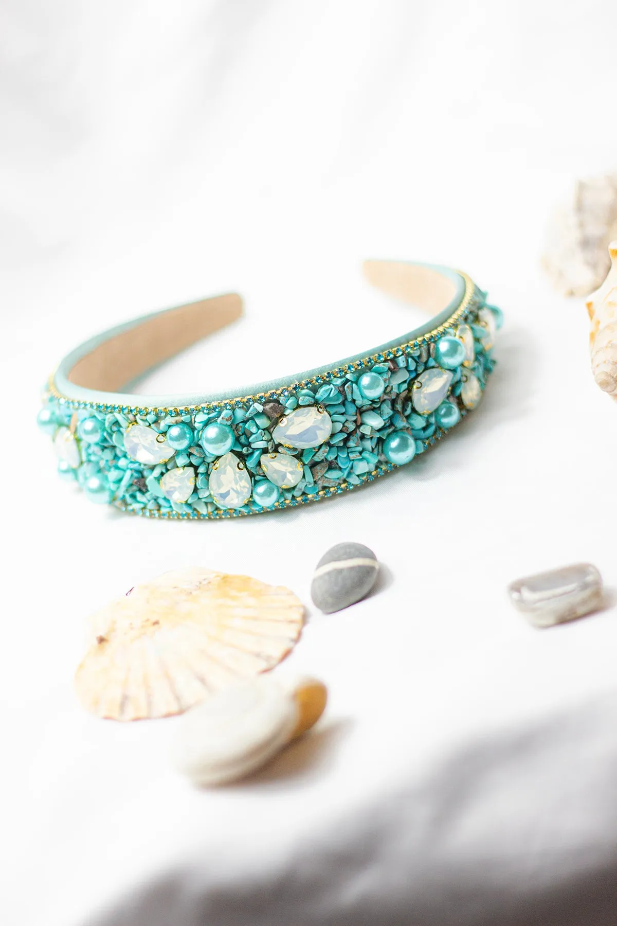 Mixed Shell Gem Texture Headband