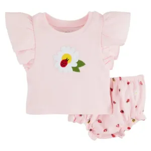 Mud Pie - Baby Girl Daisy Pinafore Set