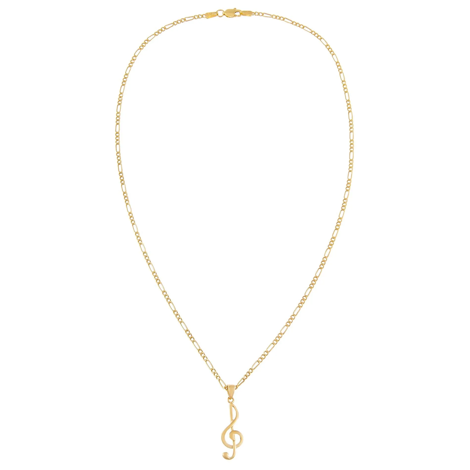Music Note Necklace 14K