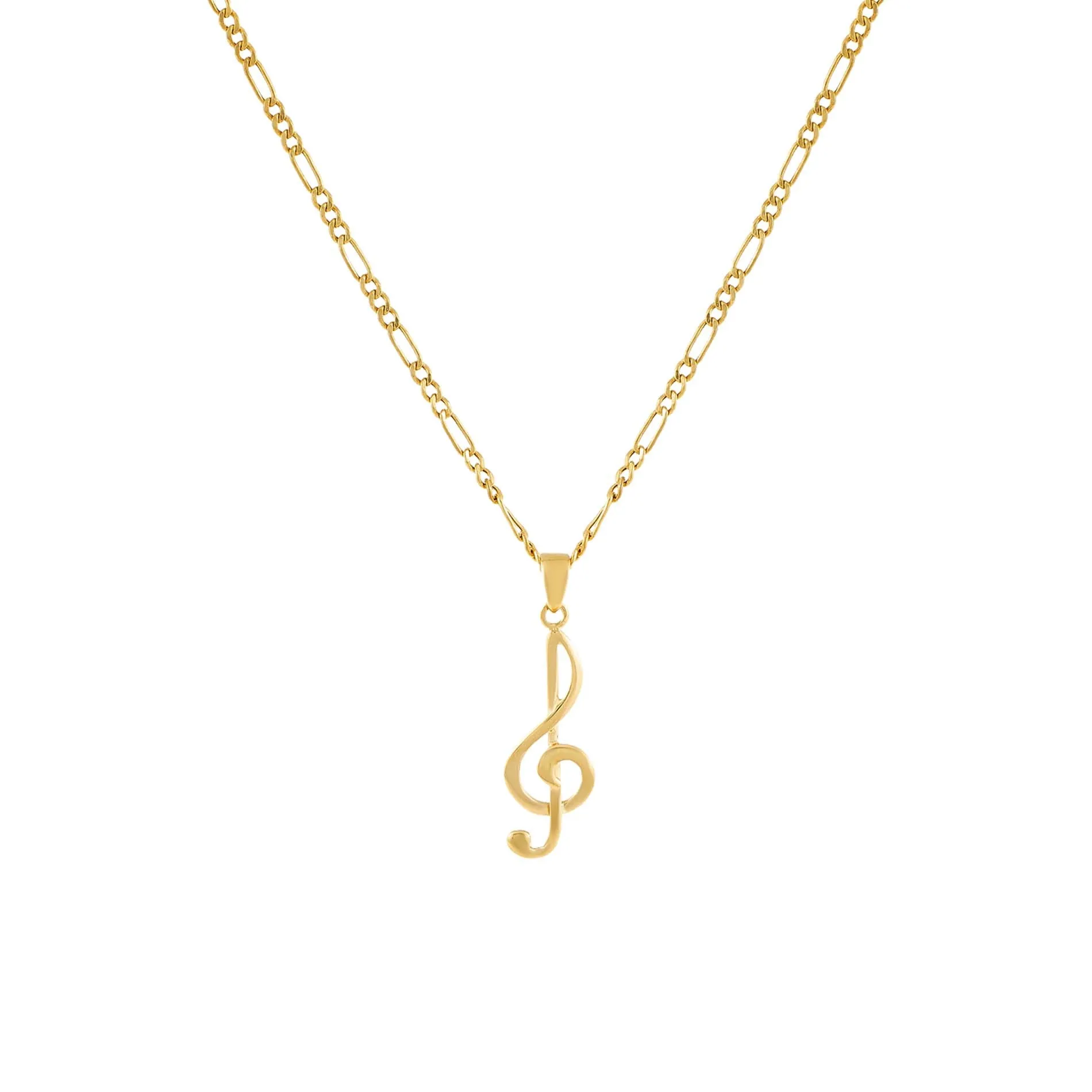 Music Note Necklace 14K