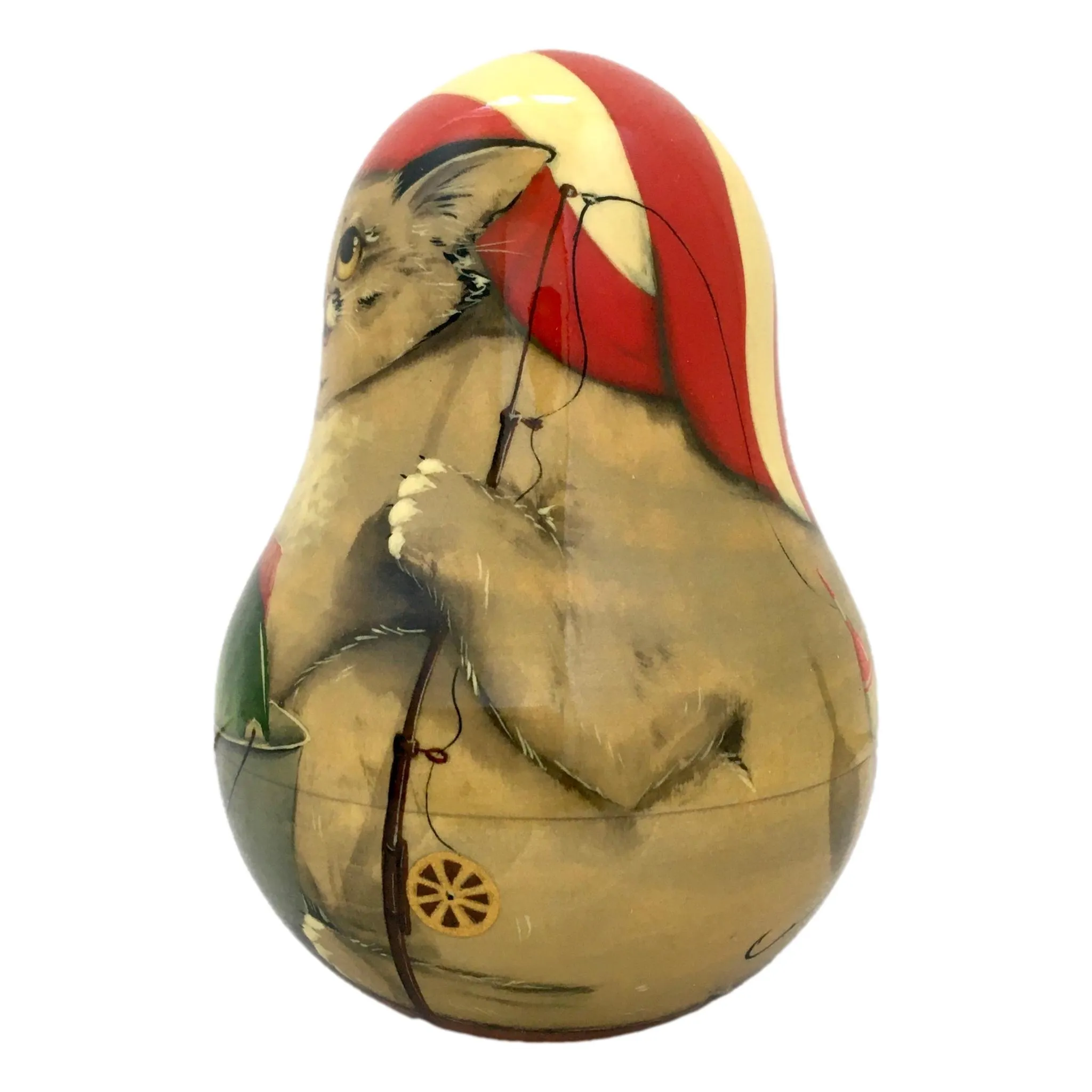 Musical Russian Doll Cat Fisherman