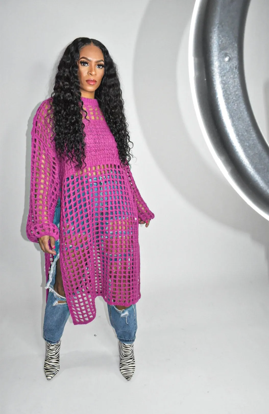 My Net Worth Sweater - Pink