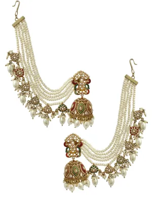 Navya Jhumki Earrings With Ear Chain
