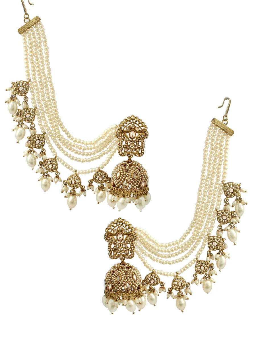 Navya Jhumki Earrings With Ear Chain