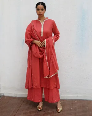 Nazmi Mul Mul Cotton Kurta Set with Dupatta Set of 3 - Jugnoo