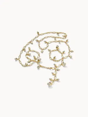 Necklace MIKADO Diamond Pavé - 100 cm with Diamond Pavé