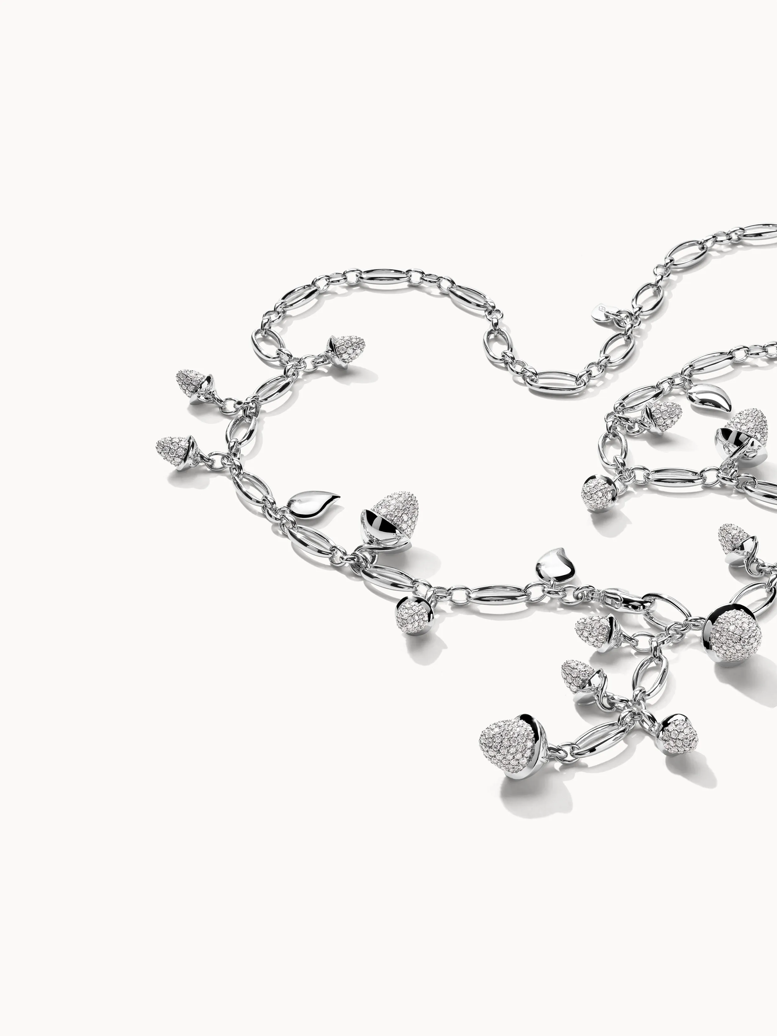 Necklace MIKADO Diamond Pavé - 56 cm with Diamond Pavé
