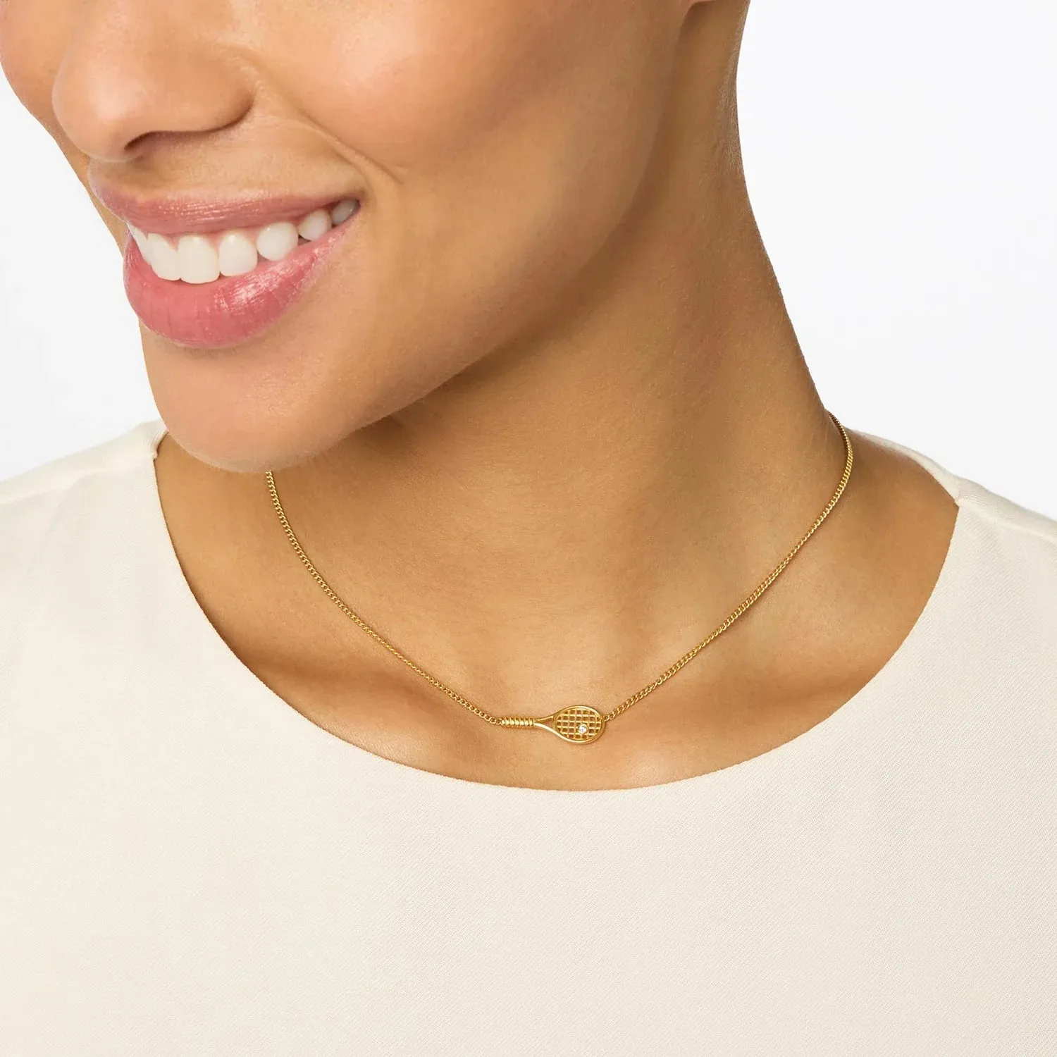 Necklace - Tennis Racquet Delicate