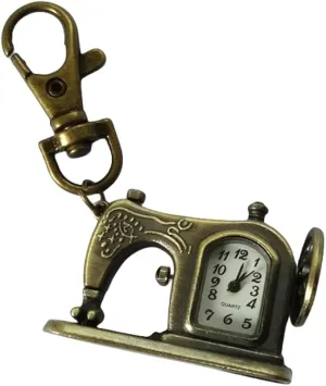 NEW Antique Sewing Machine Quartz Watch Retro Bronze Keychain