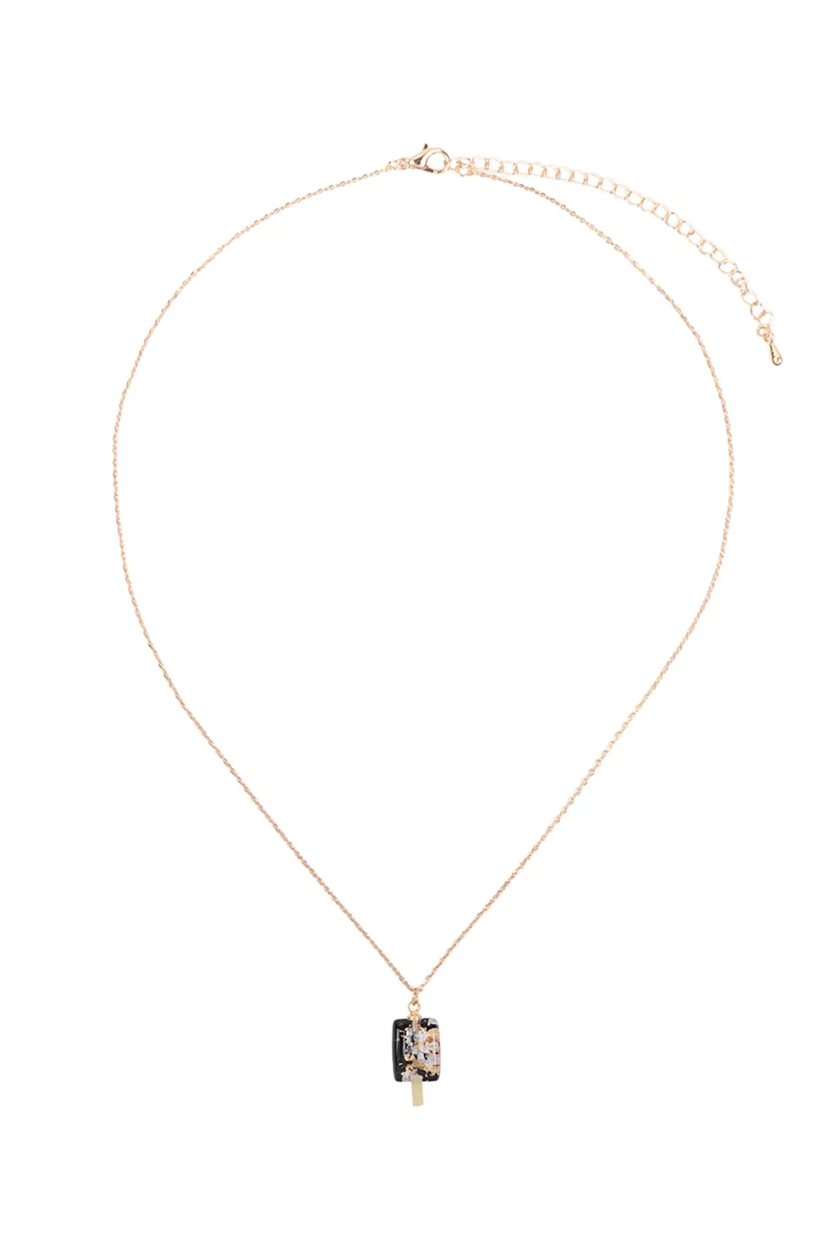ONA936 - POPSICLE EPOXY PENDANT BRASS NECKLACE