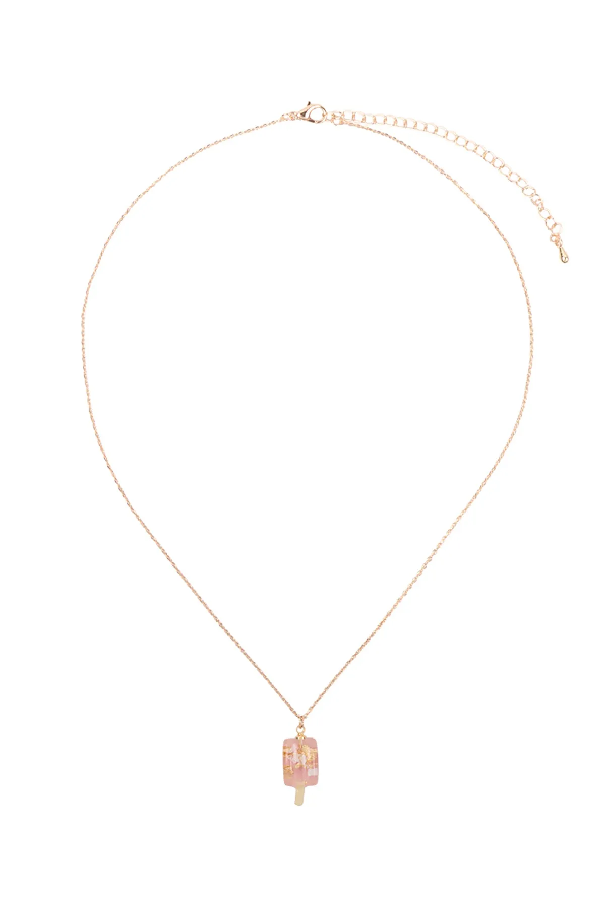 ONA936 - POPSICLE EPOXY PENDANT BRASS NECKLACE