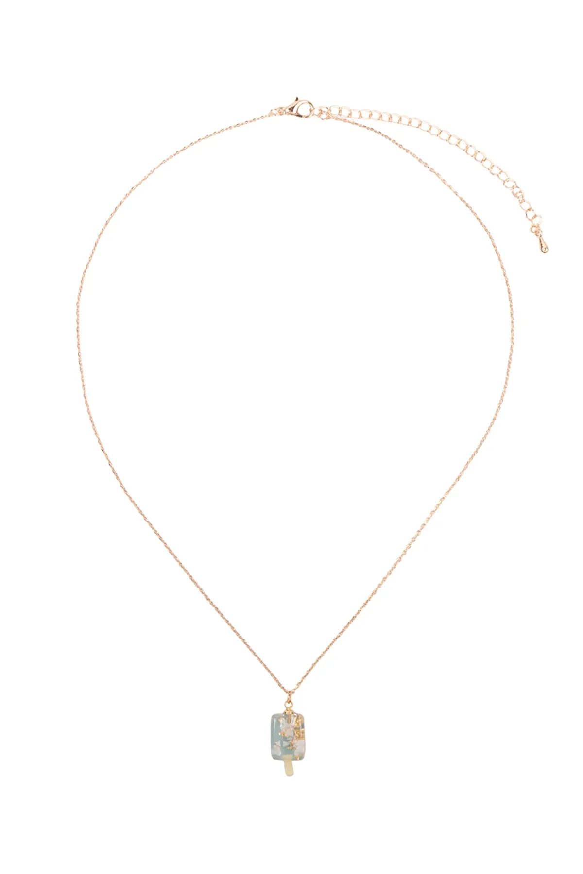 ONA936 - POPSICLE EPOXY PENDANT BRASS NECKLACE