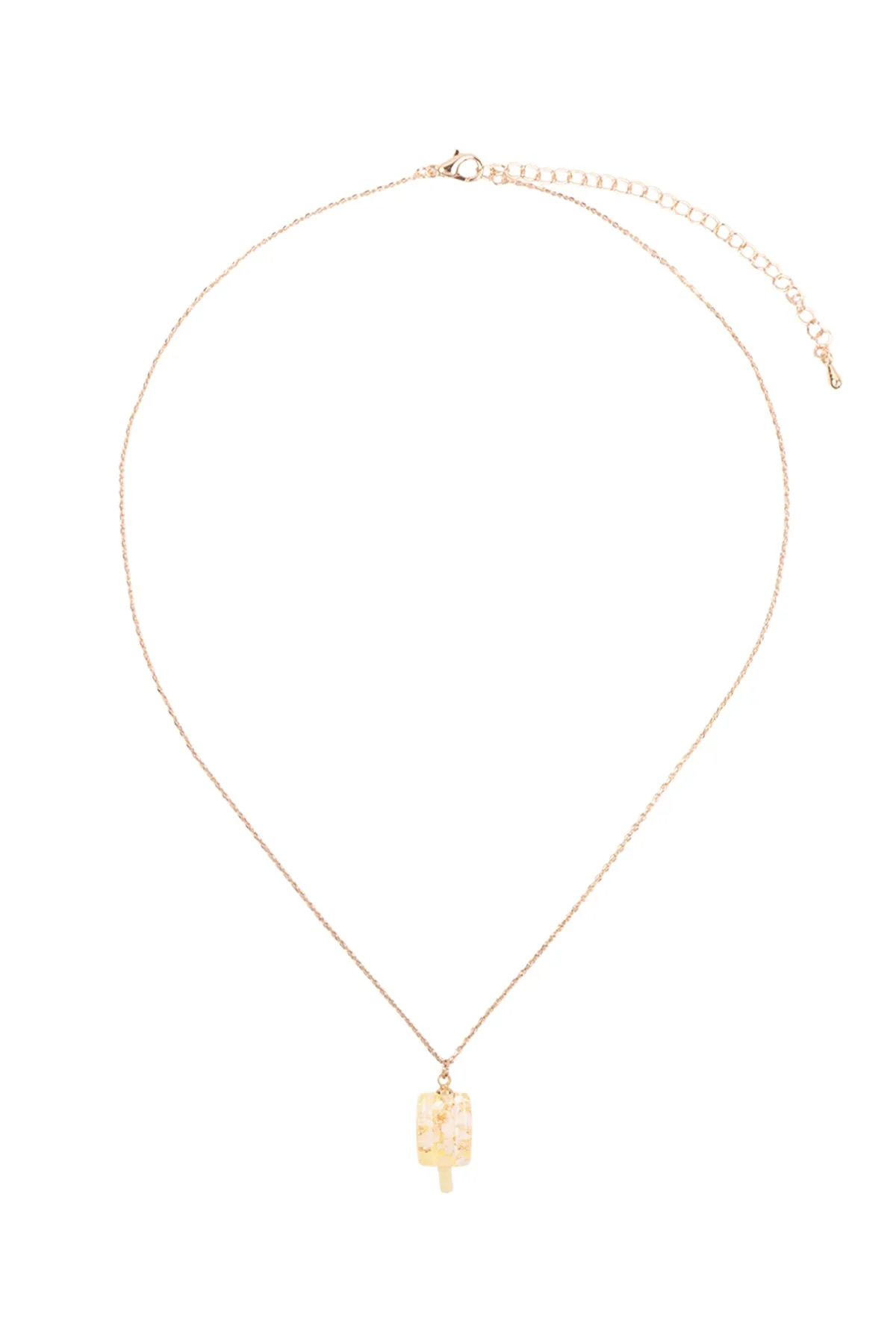 ONA936 - POPSICLE EPOXY PENDANT BRASS NECKLACE