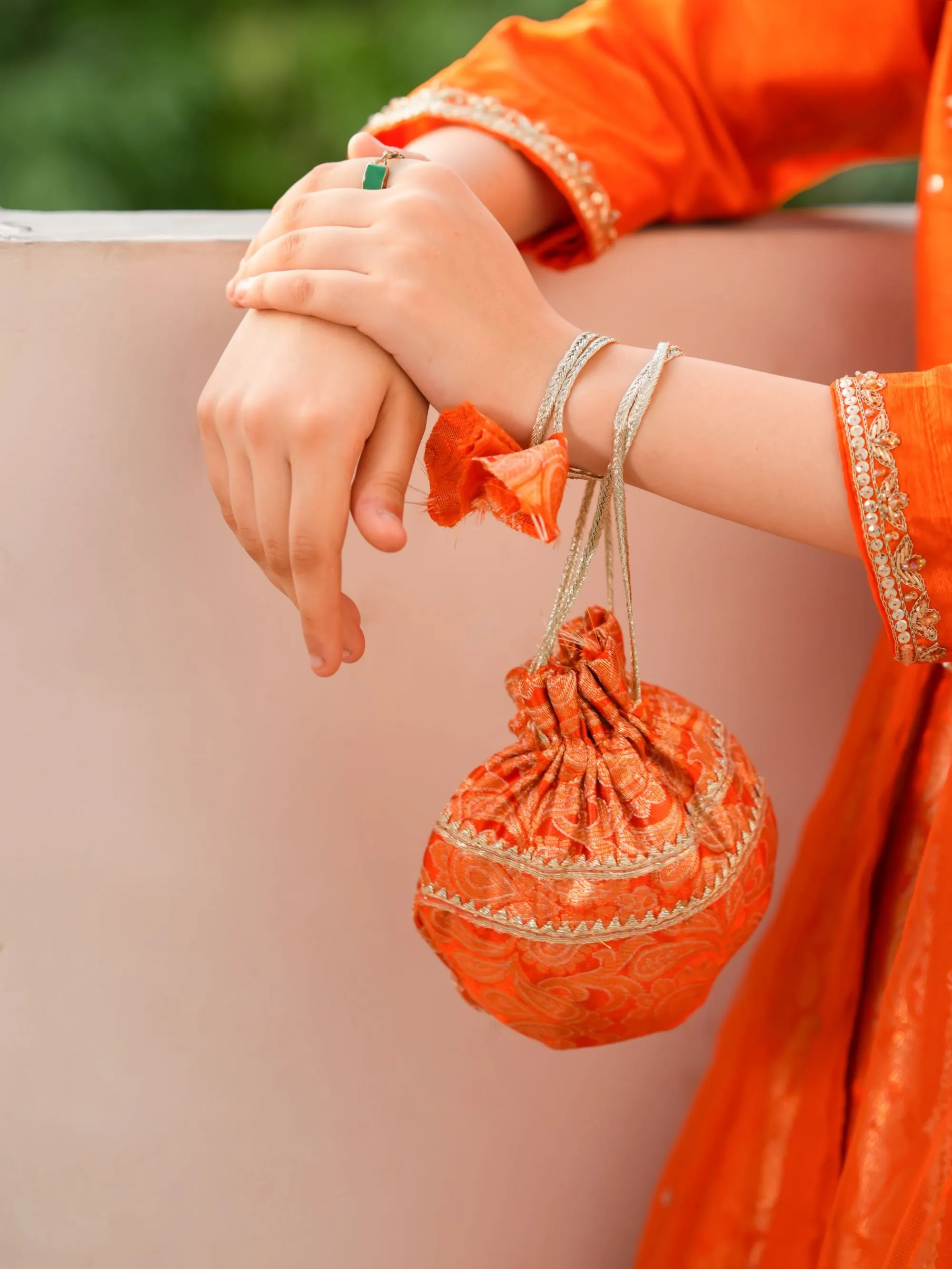 Orange Andrakha Frock