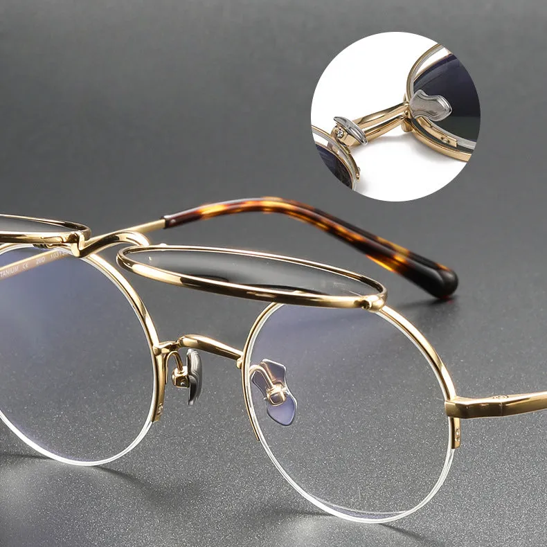 Orson Titanium Vintage Oval Eyeglasses Frames
