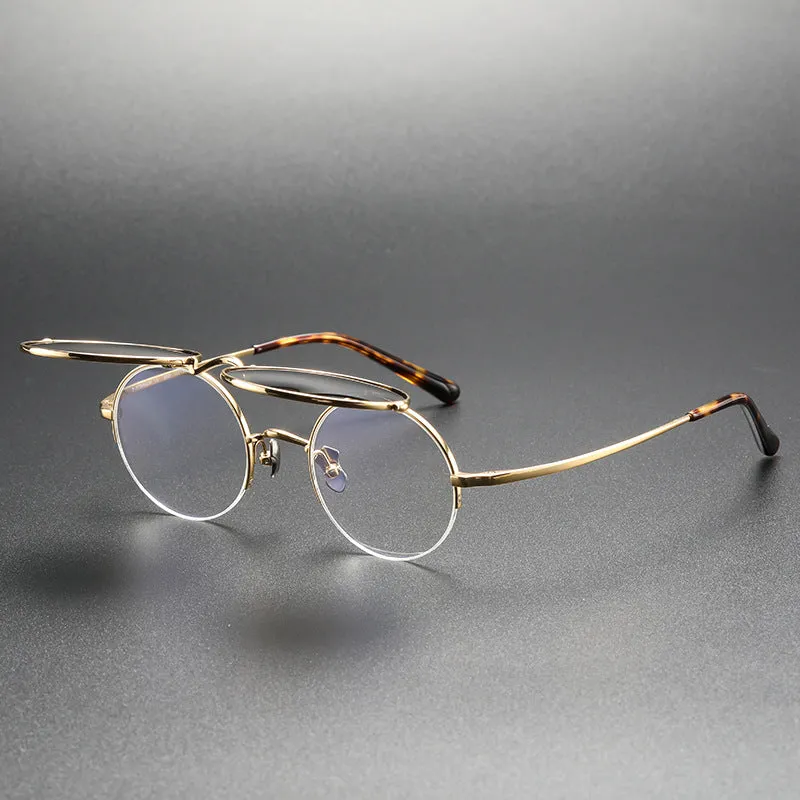 Orson Titanium Vintage Oval Eyeglasses Frames