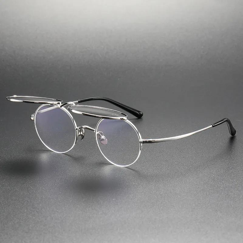 Orson Titanium Vintage Oval Eyeglasses Frames