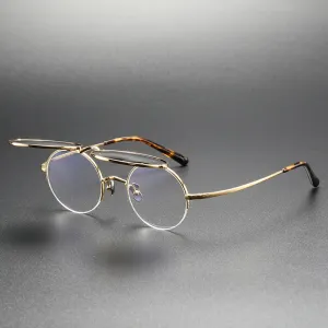 Orson Titanium Vintage Oval Eyeglasses Frames