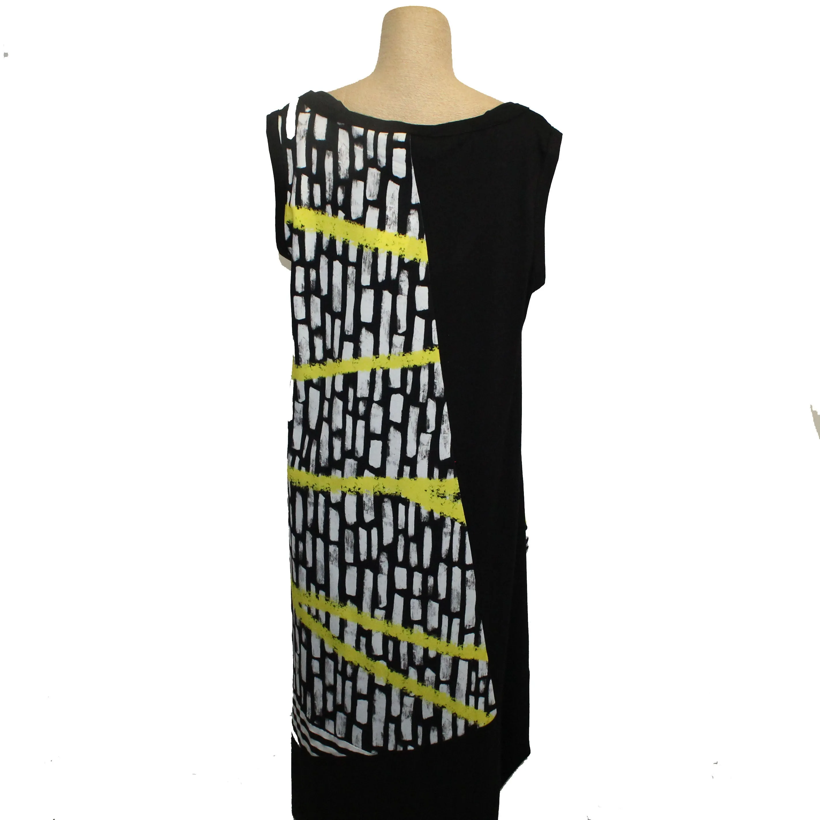 Ozai N Ku Dress, Black/Yellow/White S/M